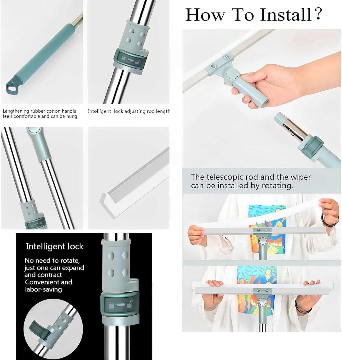 Magic Broom Silicone Floor Wiper