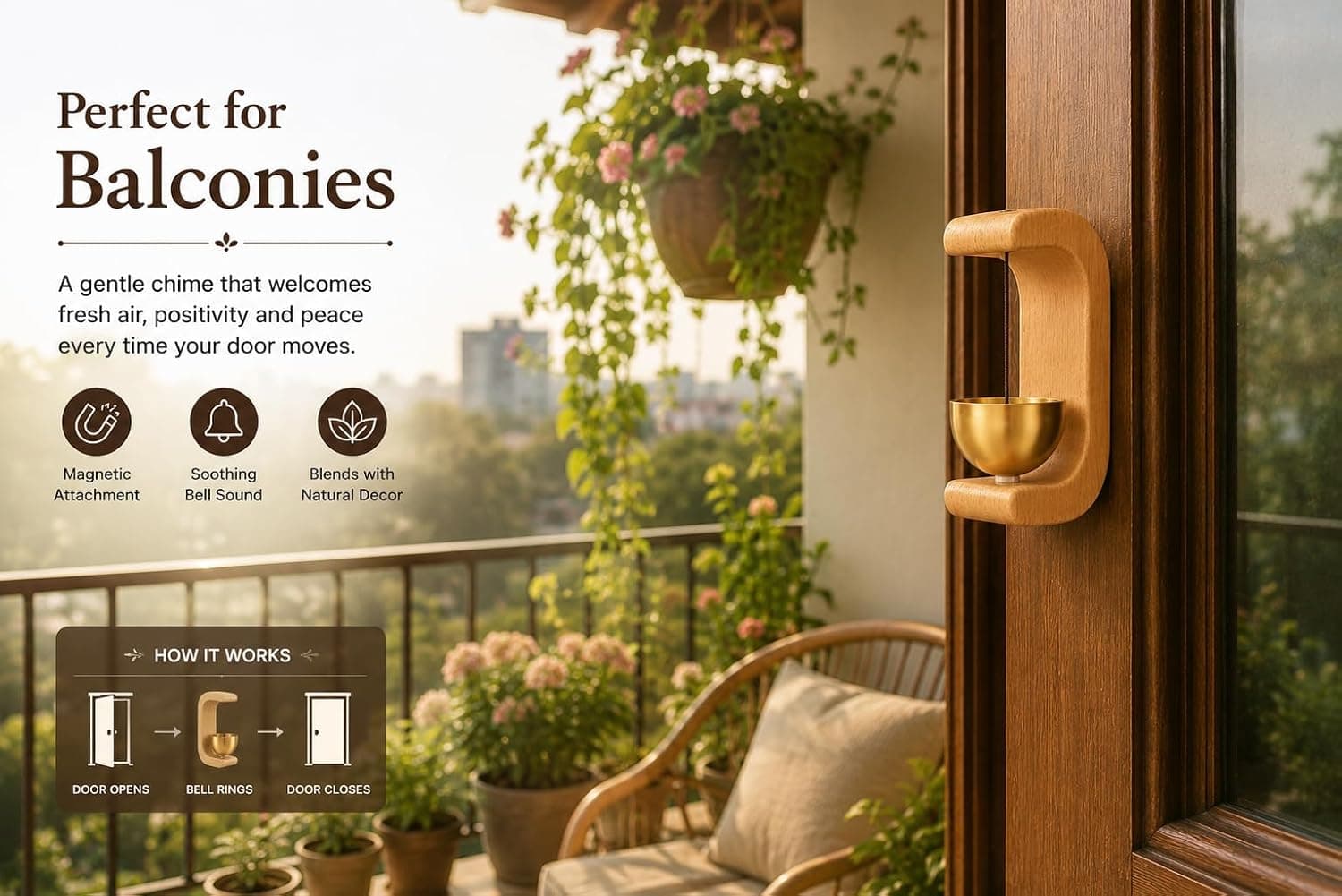 Wooden Door Bell