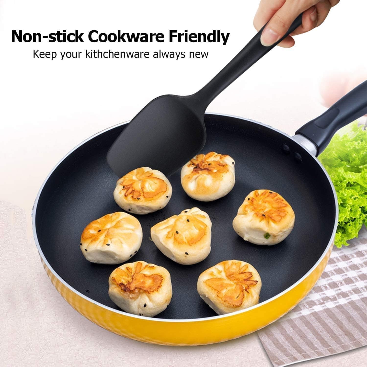 Bhadiyadi Black 6 Piece Silicone Spatula